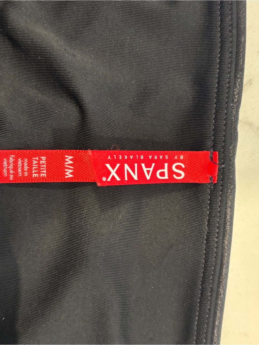 Spanx Women's Faux Leather Leggings, Size Medium petite, Black